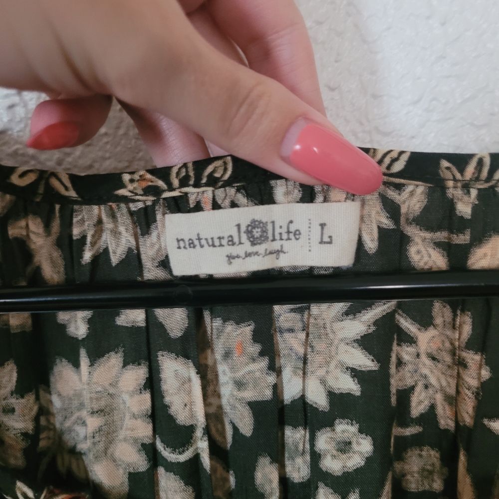 NATURAL LIFE Black and Orange Boho Maxi Dress - Picture 6 of 6